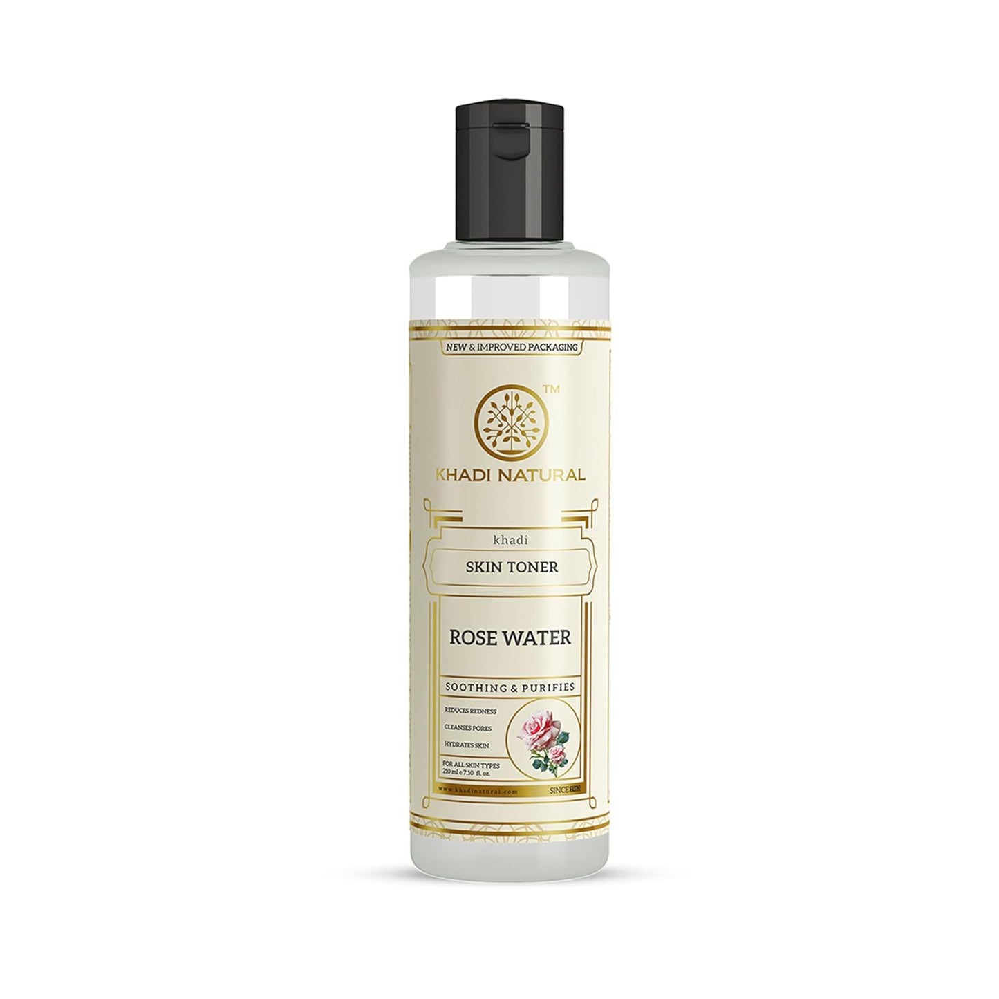 Khadi Natural Rose Water Herbal Skin Toner| Keeps skin scented and moisturized| Maintain skin's pH balance| Prevents acne| Suitable for All Skin Types| 210ml