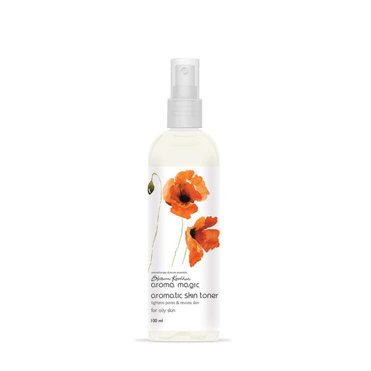 Aroma Magic Aromatic Skin Toner| Tightens Pores & revives skin| Alcohol Free| with Pomegranate, Lavender & Peppermint Extracts| Hydrates, Tones & Balances |Oily Skin Type| 200 ml