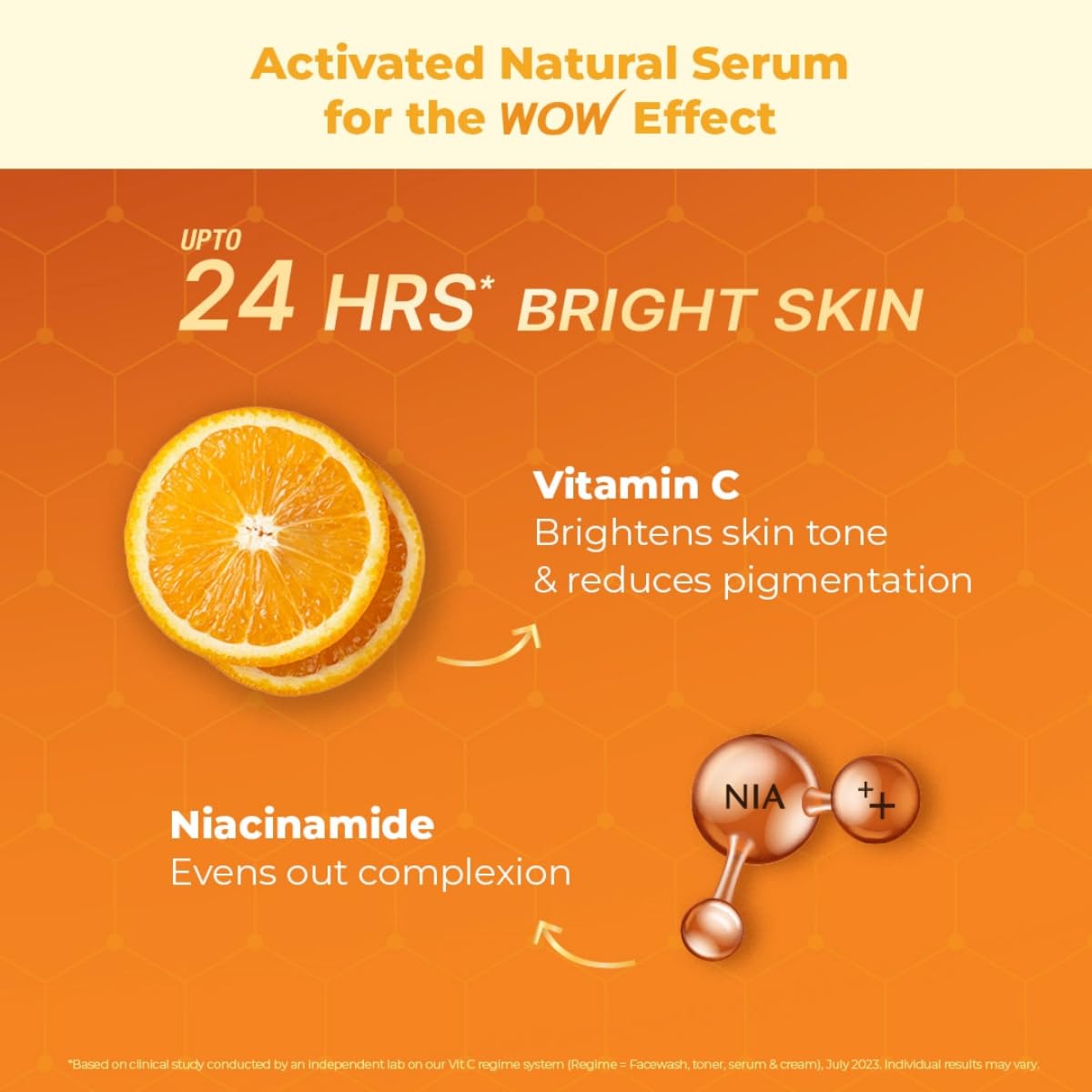 WOW Skin Science Brightening 20% Vitamin C Face Serum | Boost Collagen and Elastin for Anti aging, Skin Repair | For Dark Circles, Fine Lines | Glowing Skin | Hydrates | 30 ml