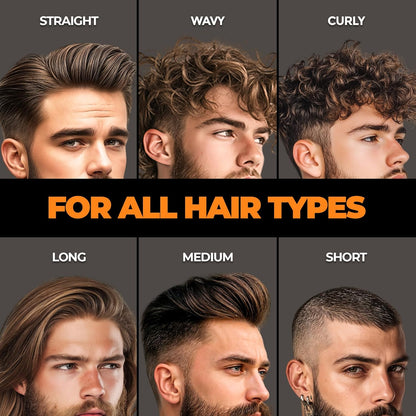 Beardo Hair Serum 50ml for Instant Shine & Anti-frizz with Argan Oil, Made for Men's Hair, Super Light-weight | Provides shine, smoothness and damage protection | Luxurious Shine, Frizz-Free Hair Serum for Men